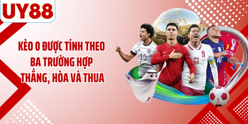 Kèo 0 được tính theo ba trường hợp thắng, hòa và thua