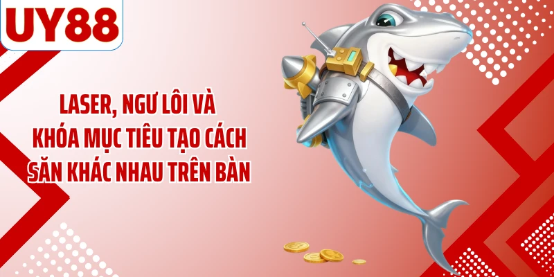 Laser, ngư lôi và khóa mục tiêu tạo cách săn khác nhau trên bàn